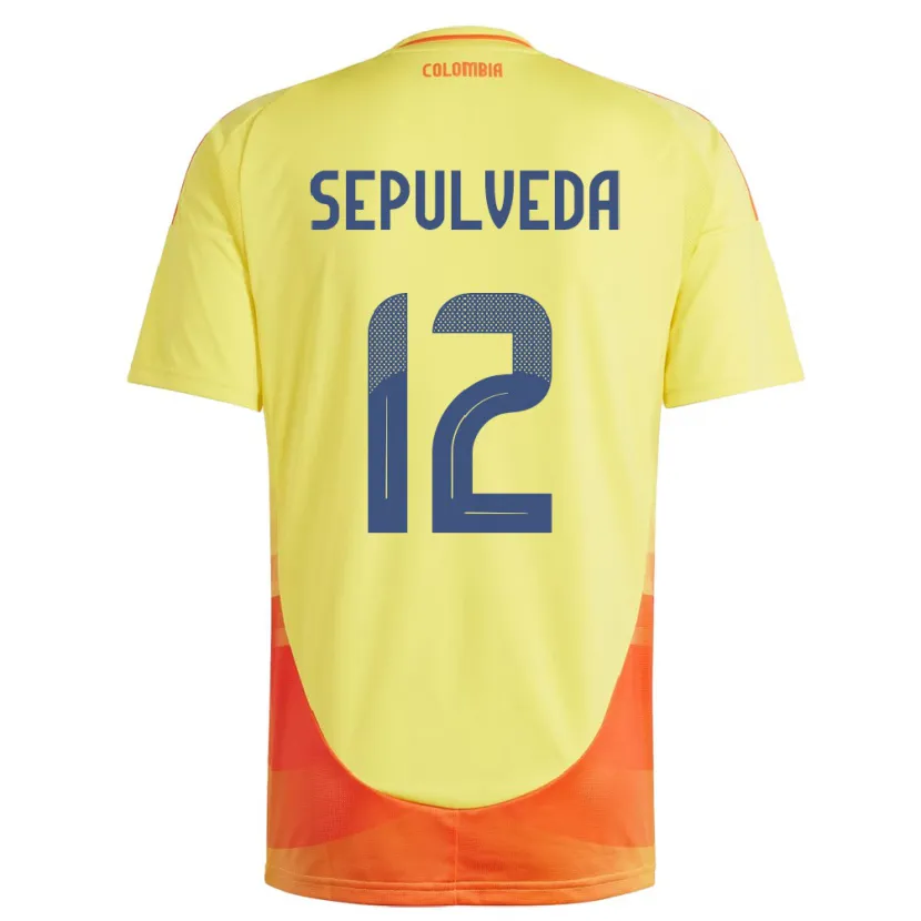 Danxen Niño Camiseta Colombia Sandra Sepúlveda #12 Amarillo 1ª Equipación 24-26 La Camisa