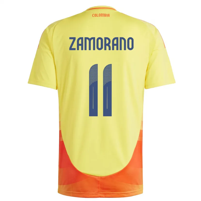 Danxen Niño Camiseta Colombia Mariana Zamorano #11 Amarillo 1ª Equipación 24-26 La Camisa