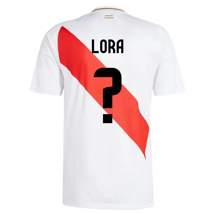Danxen Niño Camiseta Perú Fabrizio Lora #0 Blanco 1ª Equipación 24-26 La Camisa