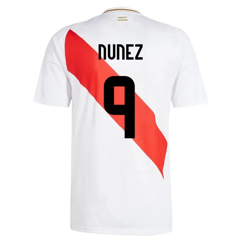 Danxen Niño Camiseta Perú Pierina Núñez #9 Blanco 1ª Equipación 24-26 La Camisa