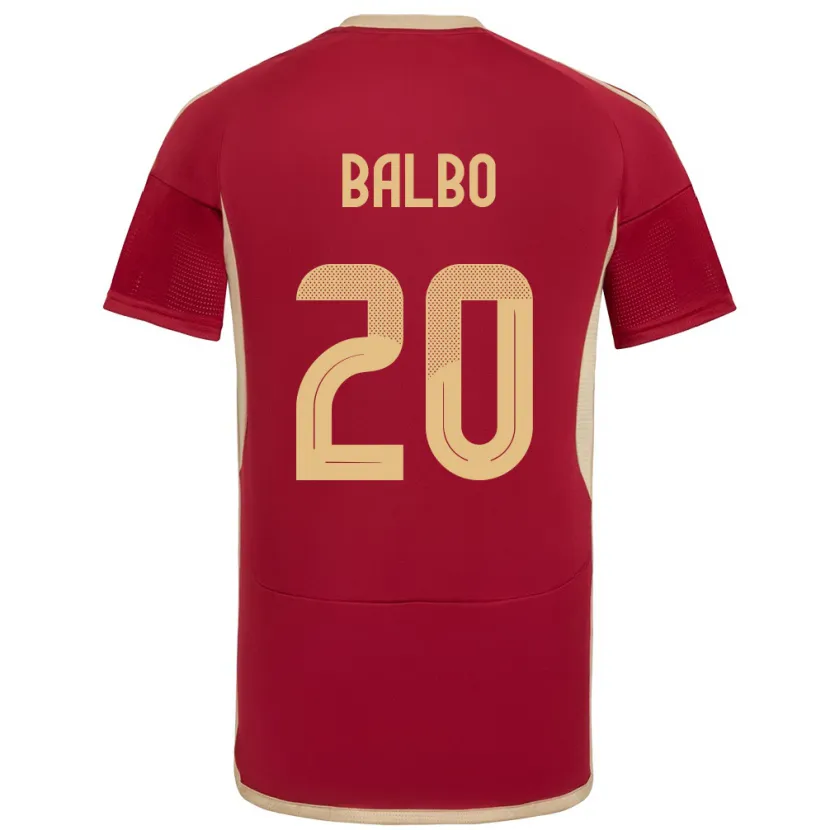 Danxen Niño Camiseta Venezuela Luis Balbo #20 Borgoña 1ª Equipación 24-26 La Camisa