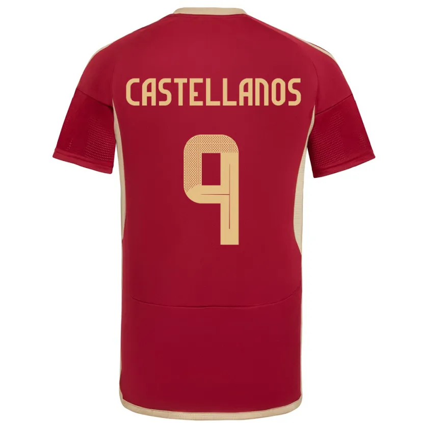 Danxen Niño Camiseta Venezuela Deyna Castellanos #9 Borgoña 1ª Equipación 24-26 La Camisa