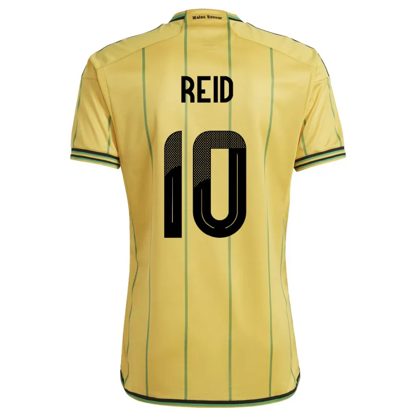 Danxen Niño Camiseta Jamaica Bobby De Cordova-Reid #10 Amarillo 1ª Equipación 24-26 La Camisa