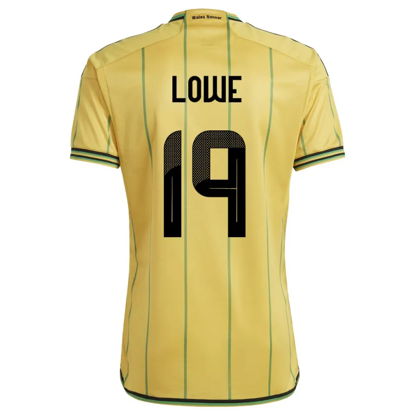 Danxen Niño Camiseta Jamaica Jamal Lowe #19 Amarillo 1ª Equipación 24-26 La Camisa