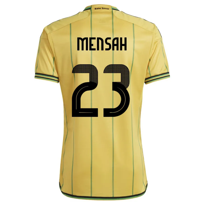 Danxen Niño Camiseta Jamaica Serena Mensah #23 Amarillo 1ª Equipación 24-26 La Camisa