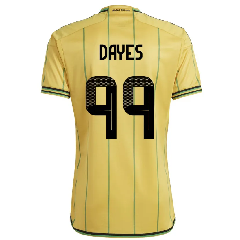 Danxen Niño Camiseta Jamaica Malikae Dayes #99 Amarillo 1ª Equipación 24-26 La Camisa