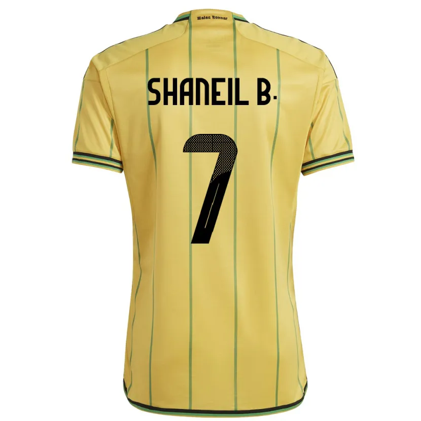 Danxen Niño Camiseta Jamaica Shaneil Buckley #7 Amarillo 1ª Equipación 24-26 La Camisa