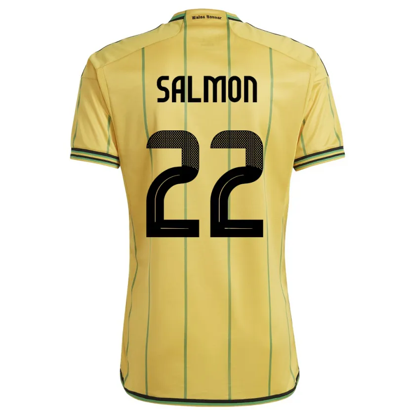 Danxen Niño Camiseta Jamaica Christina Salmon #22 Amarillo 1ª Equipación 24-26 La Camisa