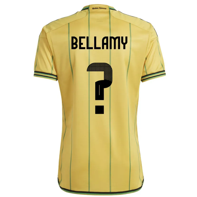 Danxen Niño Camiseta Jamaica Sydney Bellamy #0 Amarillo 1ª Equipación 24-26 La Camisa