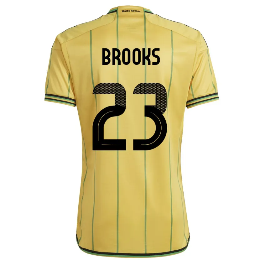 Danxen Niño Camiseta Jamaica Liya Brooks #23 Amarillo 1ª Equipación 24-26 La Camisa