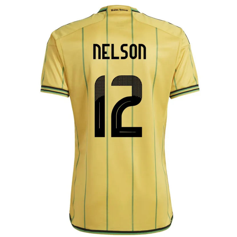Danxen Niño Camiseta Jamaica Tyiesha Nelson #12 Amarillo 1ª Equipación 24-26 La Camisa