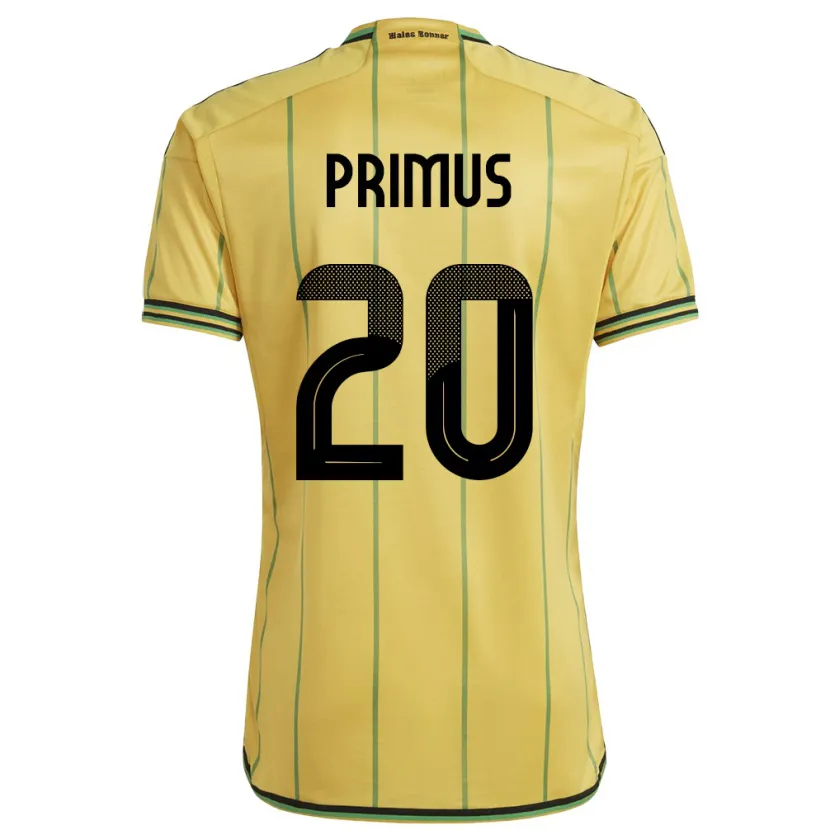 Danxen Niño Camiseta Jamaica Atlanta Primus #20 Amarillo 1ª Equipación 24-26 La Camisa