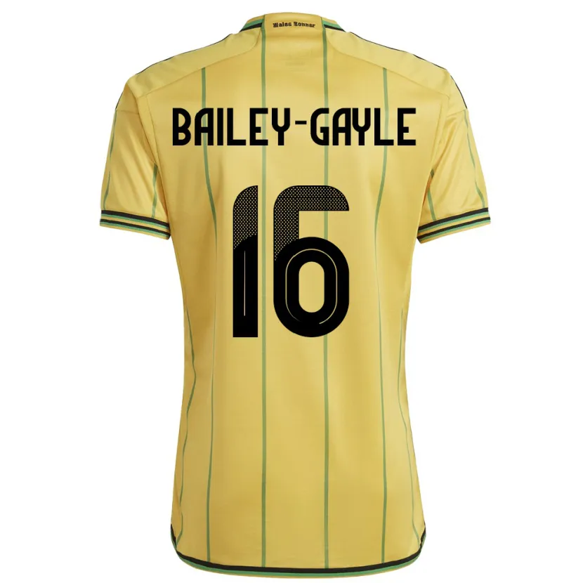 Danxen Niño Camiseta Jamaica Paige Bailey-Gayle #16 Amarillo 1ª Equipación 24-26 La Camisa