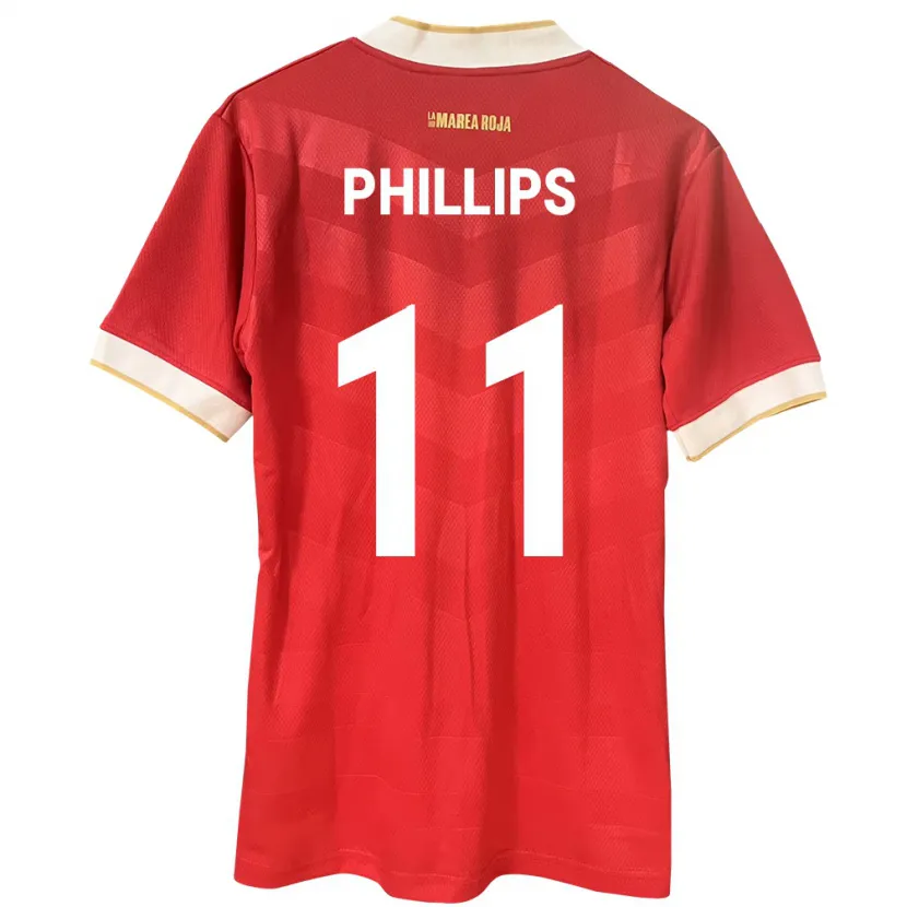Danxen Niño Camiseta Panamá Ricardo Phillips #11 Rojo 1ª Equipación 24-26 La Camisa