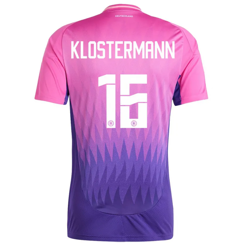 Danxen Niño Camiseta Alemania Lukas Klostermann #16 Rosado Morado 2ª Equipación 24-26 La Camisa