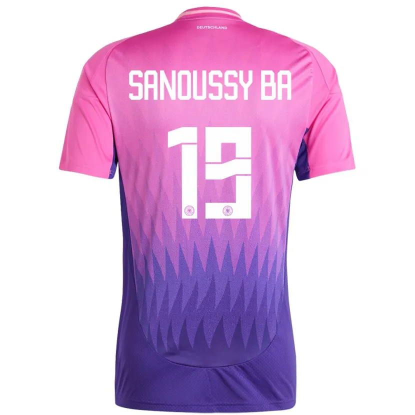 Danxen Niño Camiseta Alemania Sanoussy Ba #19 Rosado Morado 2ª Equipación 24-26 La Camisa