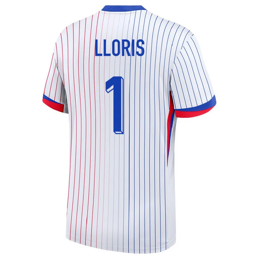 Danxen Niño Camiseta Francia Hugo Lloris #1 Blanco 2ª Equipación 24-26 La Camisa