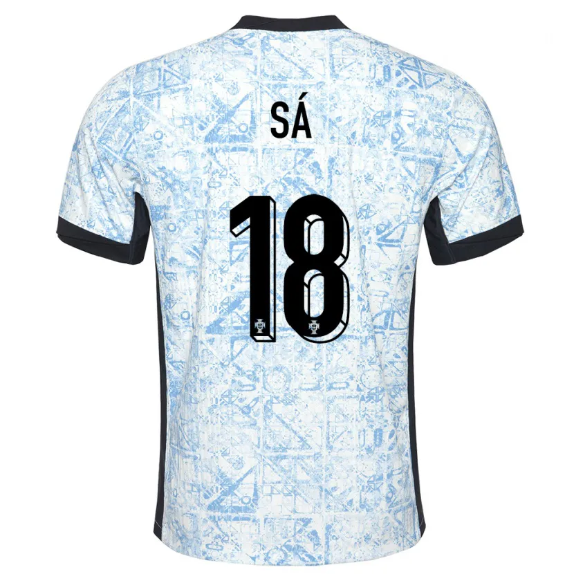 Danxen Niño Camiseta Portugal Gustavo Sa #18 Crema Azul 2ª Equipación 24-26 La Camisa