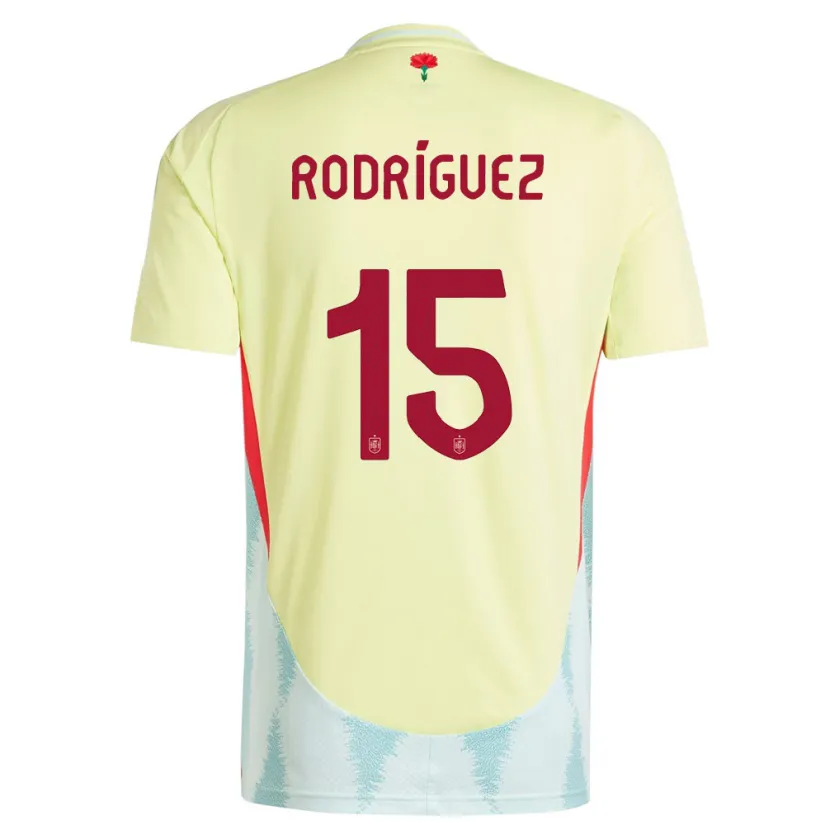 Danxen Niño Camiseta España Dani Rodriguez #15 Amarillo 2ª Equipación 24-26 La Camisa