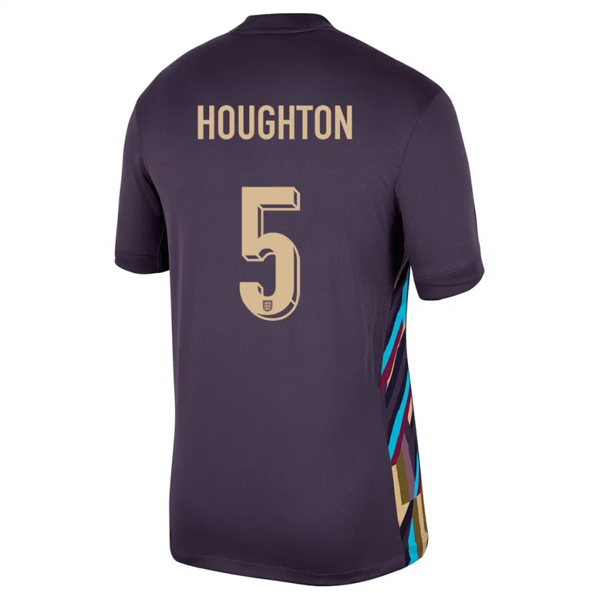 Danxen Niño Camiseta Inglaterra Steph Houghton #5 Pasa Oscura 2ª Equipación 24-26 La Camisa