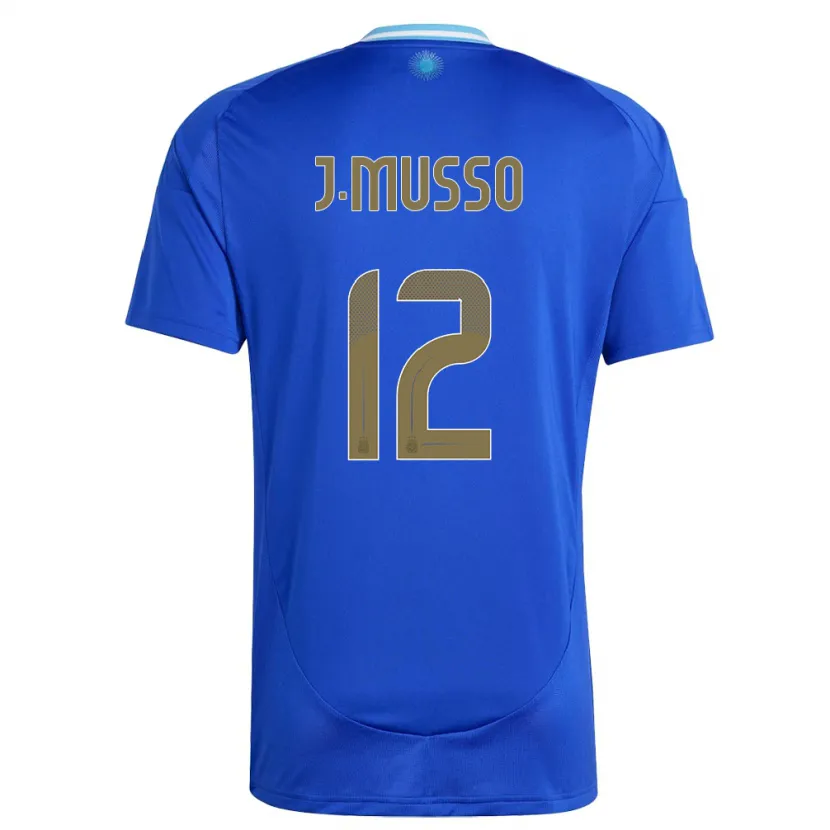 Danxen Niño Camiseta Argentina Juan Musso #12 Azul 2ª Equipación 24-26 La Camisa