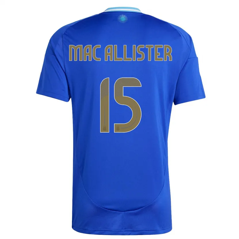 Danxen Niño Camiseta Argentina Alexis Mac Allister #15 Azul 2ª Equipación 24-26 La Camisa