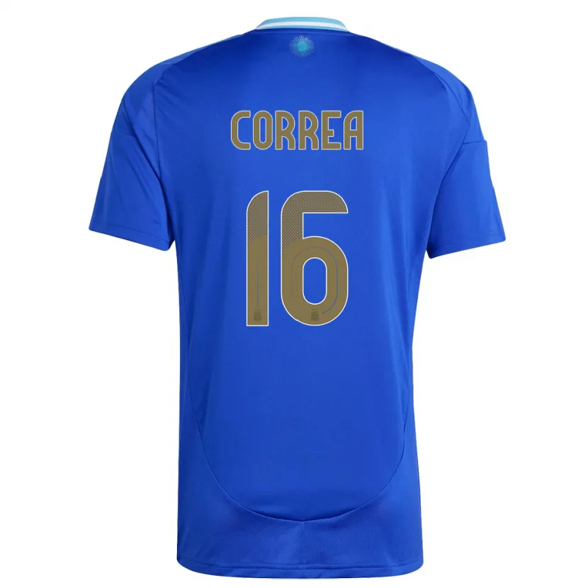 Danxen Niño Camiseta Argentina Angel Correa #16 Azul 2ª Equipación 24-26 La Camisa