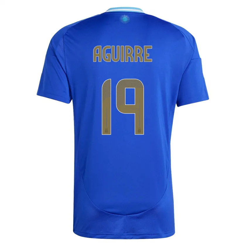 Danxen Niño Camiseta Argentina Brian Aguirre #19 Azul 2ª Equipación 24-26 La Camisa