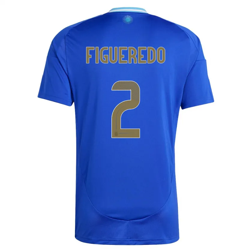 Danxen Niño Camiseta Argentina Leandro Figueredo #2 Azul 2ª Equipación 24-26 La Camisa