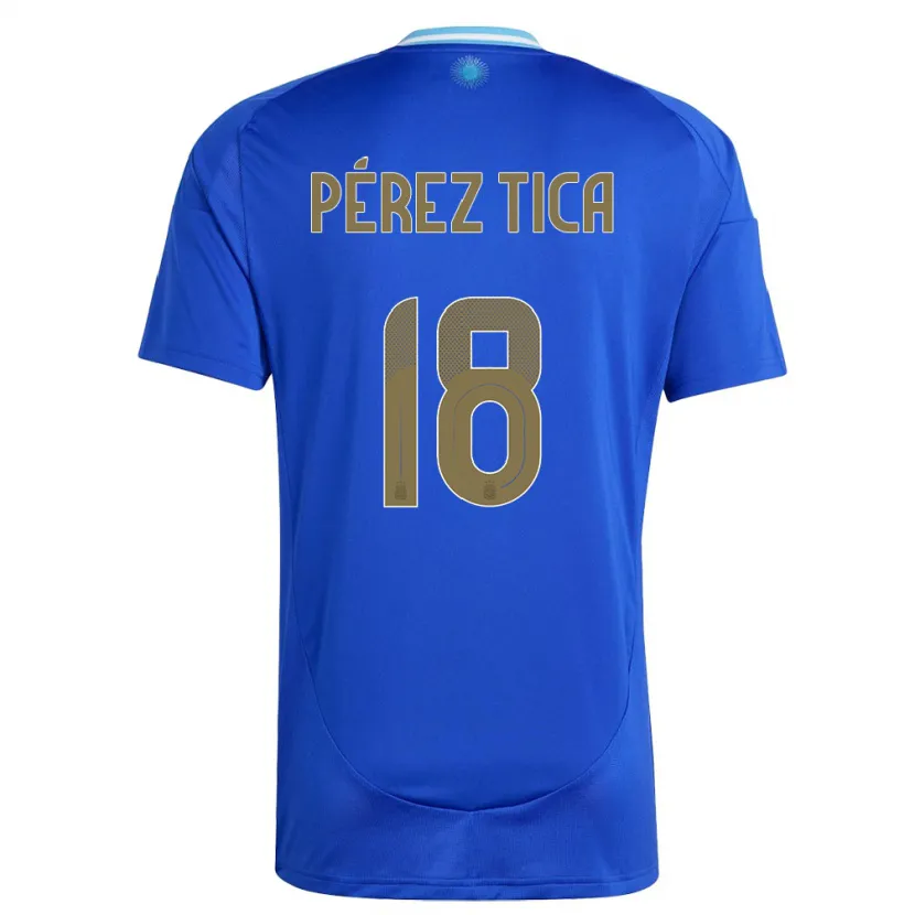 Danxen Niño Camiseta Argentina Jeremias Perez Tica #18 Azul 2ª Equipación 24-26 La Camisa