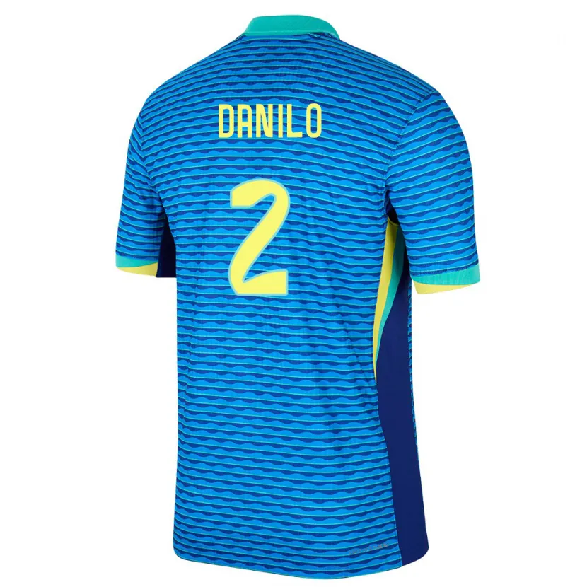Danxen Niño Camiseta Brasil Danilo #2 Azul 2ª Equipación 24-26 La Camisa