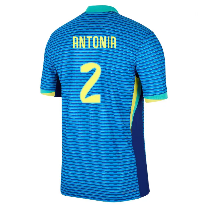 Danxen Niño Camiseta Brasil Antonia #2 Azul 2ª Equipación 24-26 La Camisa