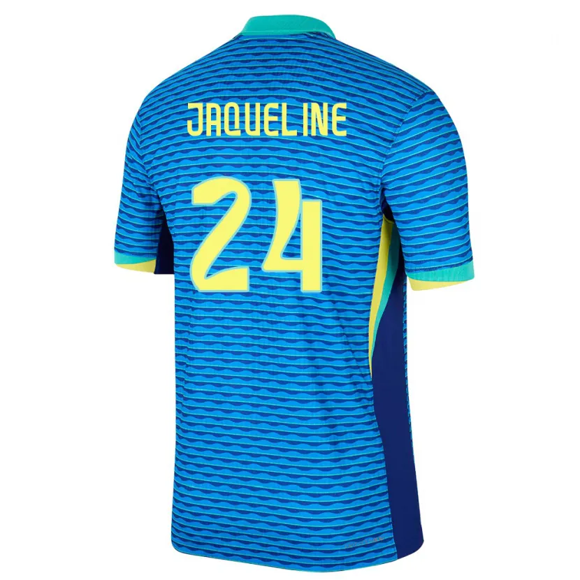 Danxen Niño Camiseta Brasil Jaqueline #24 Azul 2ª Equipación 24-26 La Camisa