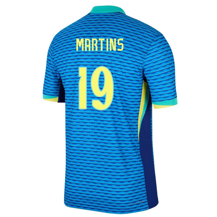 Danxen Niño Camiseta Brasil Matheus Martins #19 Azul 2ª Equipación 24-26 La Camisa