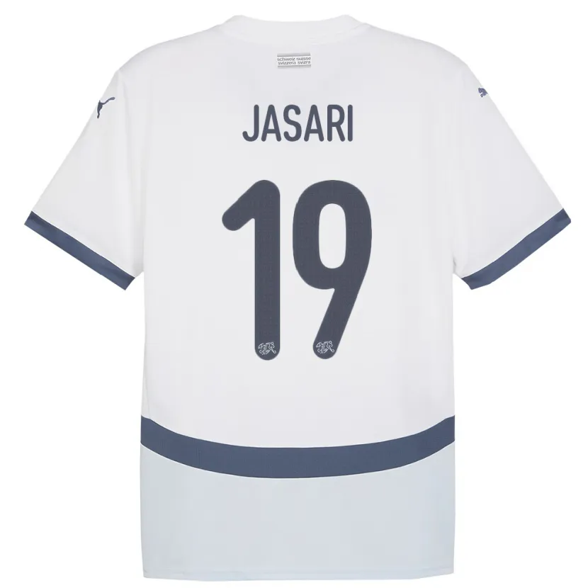 Danxen Niño Camiseta Suiza Ardon Jasari #19 Blanco 2ª Equipación 24-26 La Camisa