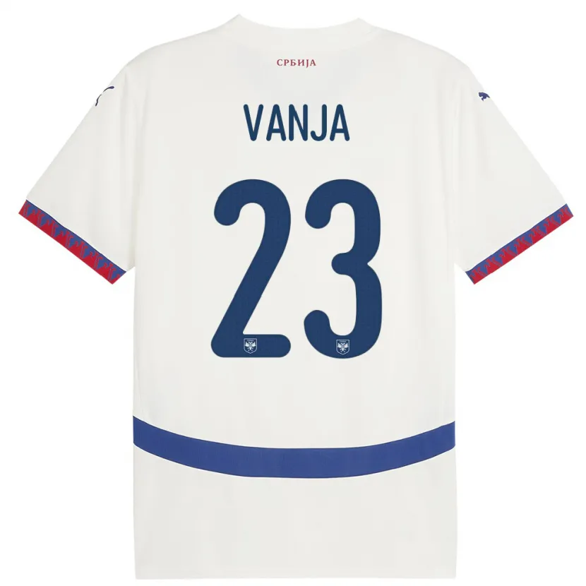 Danxen Niño Camiseta Serbia Vanja Milinkovic-Savic #23 Blanco 2ª Equipación 24-26 La Camisa