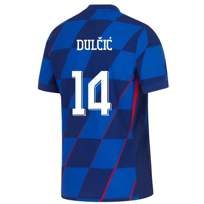 Danxen Niño Camiseta Croacia Antonia Dulcic #14 Azul 2ª Equipación 24-26 La Camisa