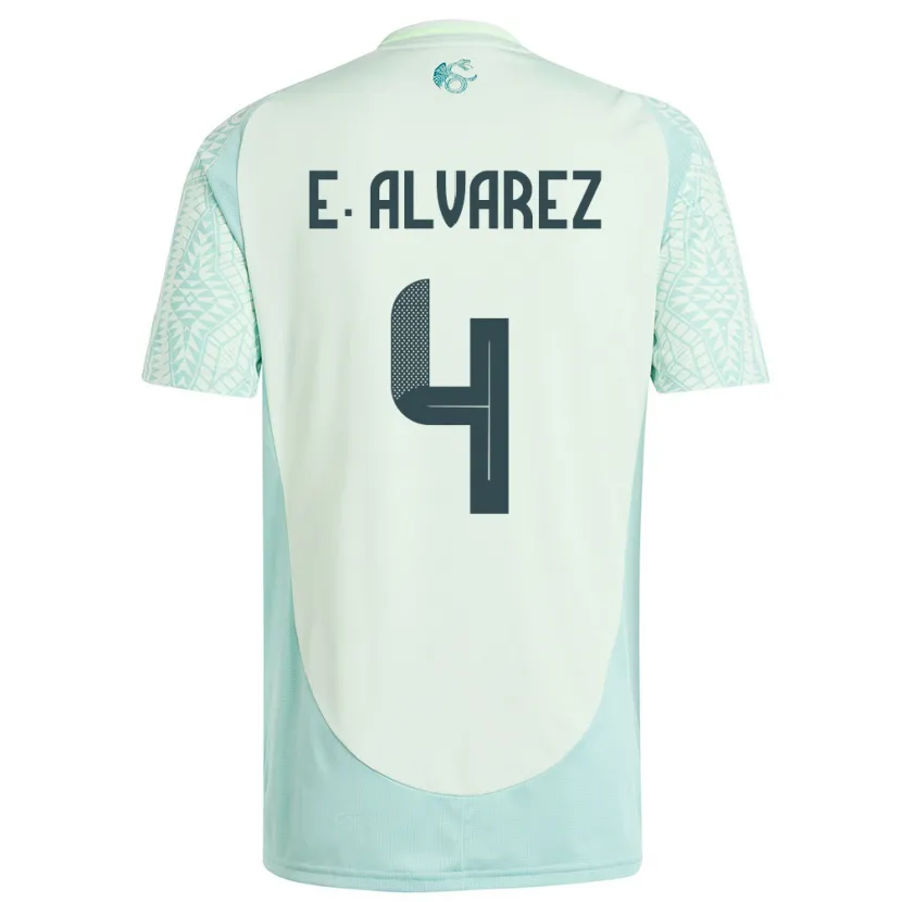 Danxen Niño Camiseta México Edson Alvarez #4 Lino Verde 2ª Equipación 24-26 La Camisa