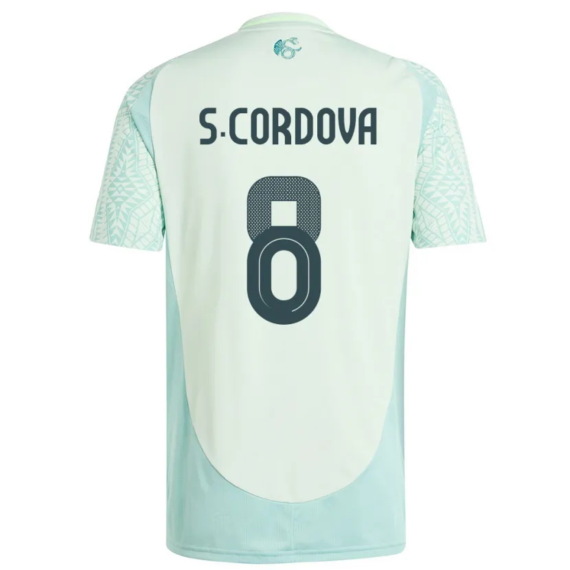 Danxen Niño Camiseta México Sebastian Cordova #8 Lino Verde 2ª Equipación 24-26 La Camisa