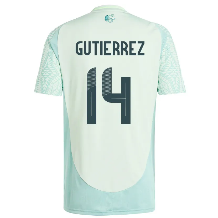 Danxen Niño Camiseta México Erick Gutierrez #14 Lino Verde 2ª Equipación 24-26 La Camisa