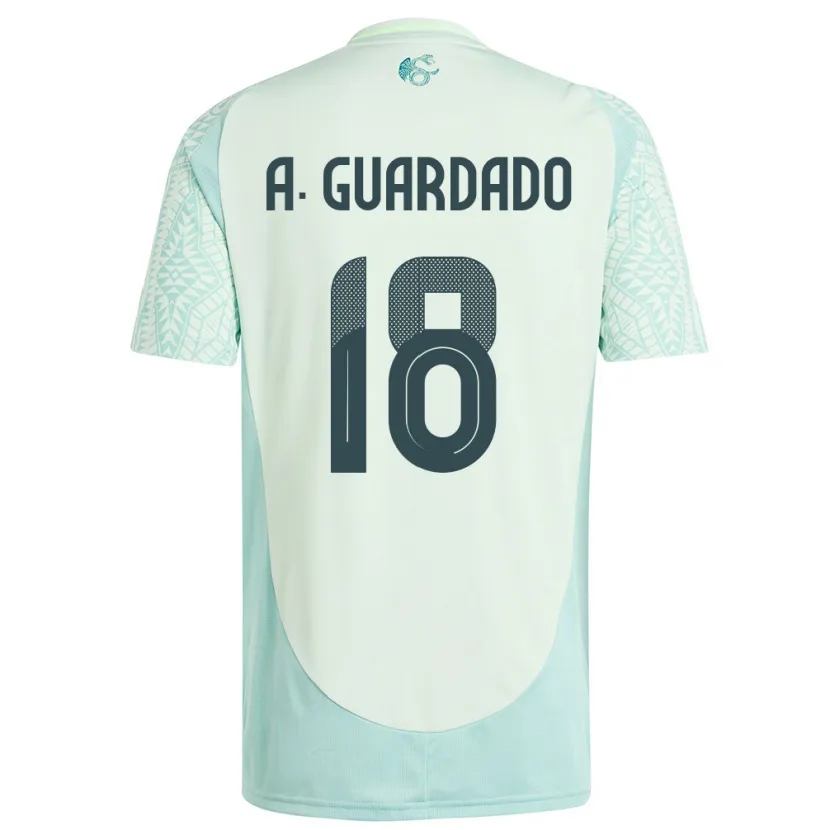 Danxen Niño Camiseta México Andres Guardado #18 Lino Verde 2ª Equipación 24-26 La Camisa