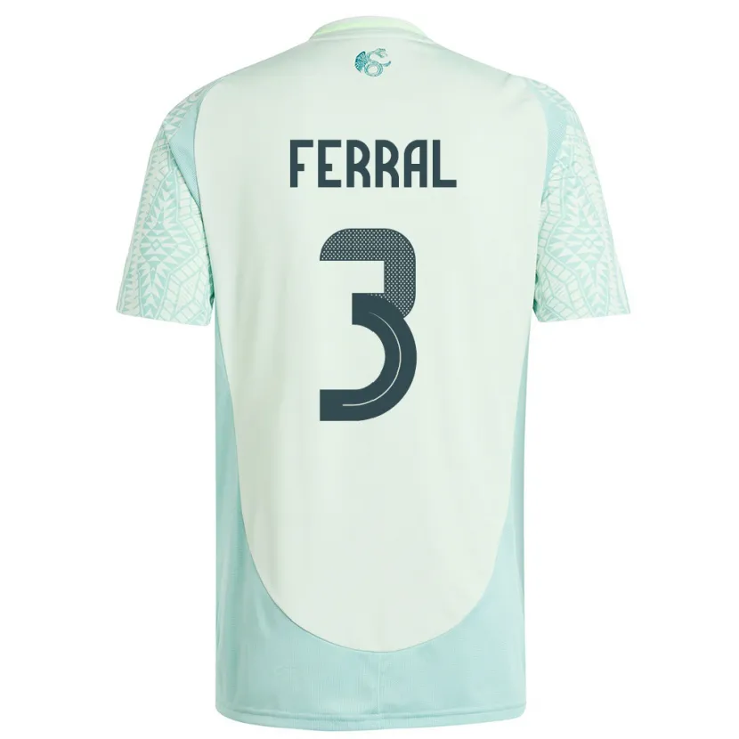Danxen Niño Camiseta México Cristina Ferral #3 Lino Verde 2ª Equipación 24-26 La Camisa