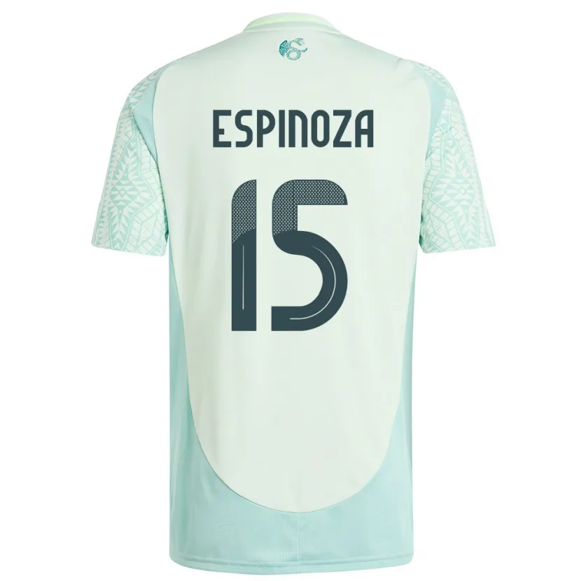 Danxen Niño Camiseta México Greta Espinoza #15 Lino Verde 2ª Equipación 24-26 La Camisa