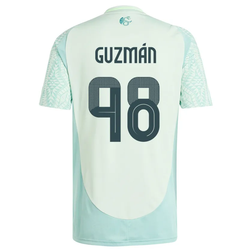 Danxen Niño Camiseta México Kinberly Guzman #98 Lino Verde 2ª Equipación 24-26 La Camisa