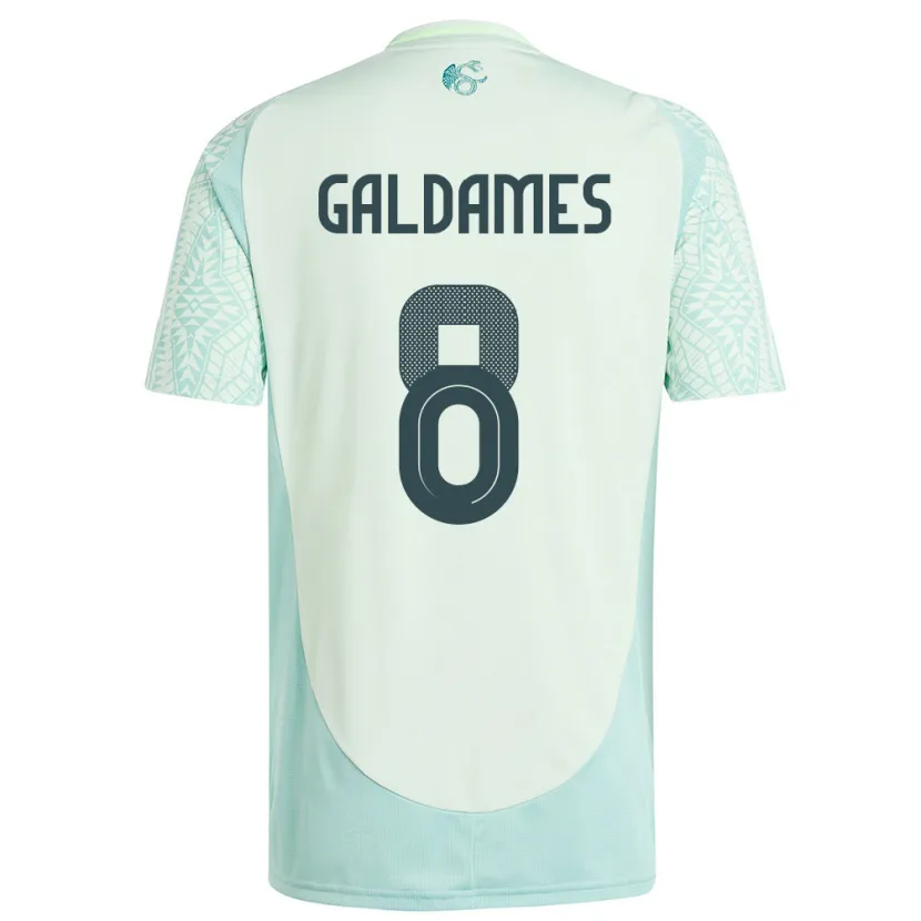 Danxen Niño Camiseta México Benjamin Galdames #8 Lino Verde 2ª Equipación 24-26 La Camisa