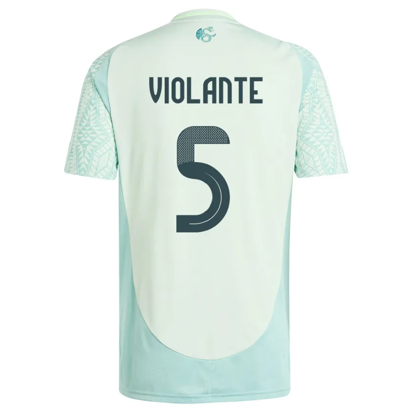Danxen Niño Camiseta México Isaias Violante #5 Lino Verde 2ª Equipación 24-26 La Camisa