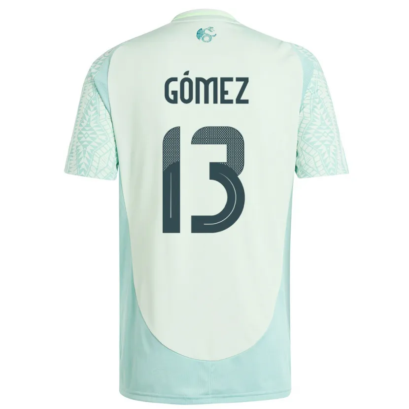 Danxen Niño Camiseta México Diego Gomez #13 Lino Verde 2ª Equipación 24-26 La Camisa