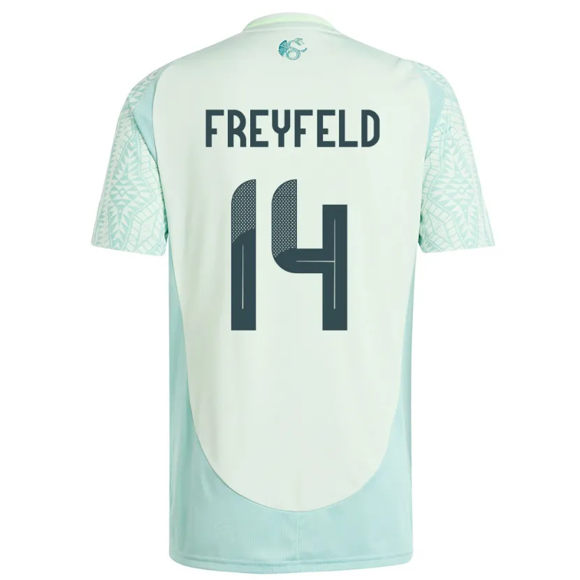 Danxen Niño Camiseta México Emiliano Freyfeld #14 Lino Verde 2ª Equipación 24-26 La Camisa