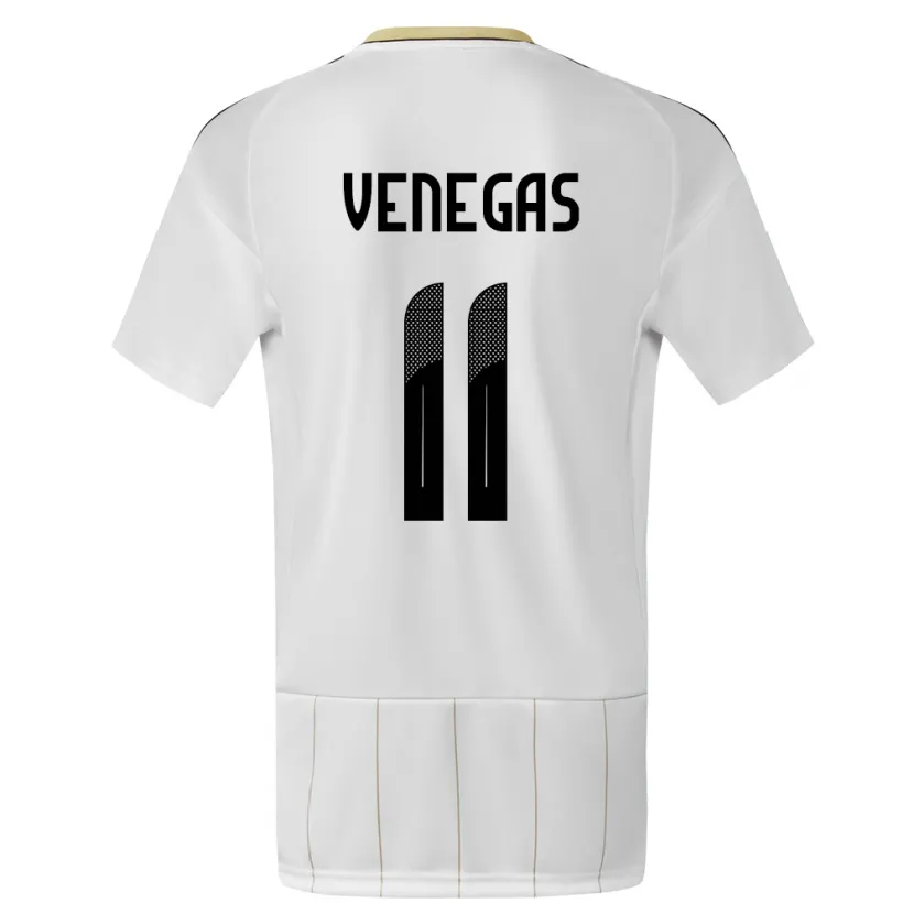 Danxen Niño Camiseta Costa Rica Johan Venegas #11 Blanco 2ª Equipación 24-26 La Camisa
