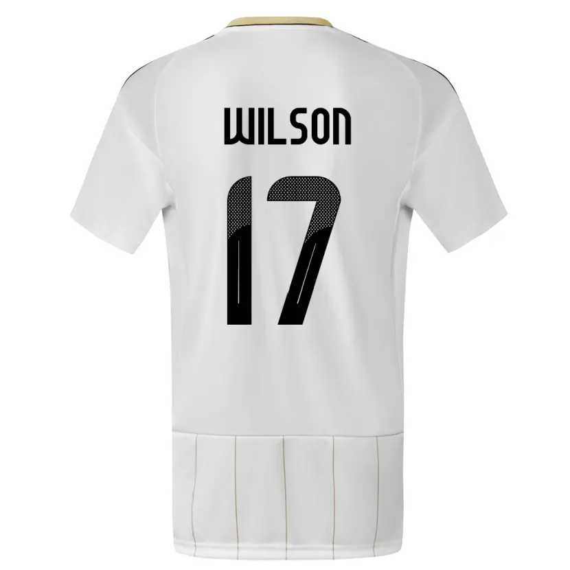 Danxen Niño Camiseta Costa Rica Roan Wilson #17 Blanco 2ª Equipación 24-26 La Camisa